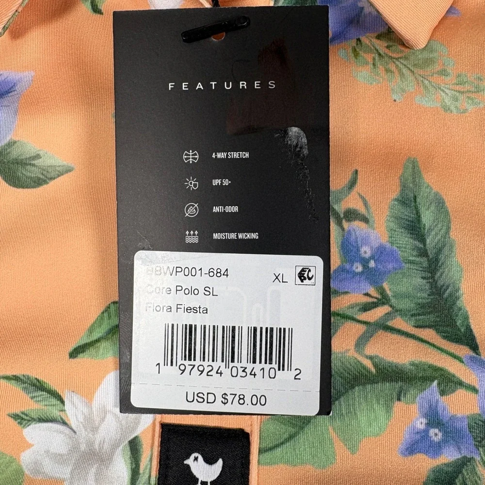 Bad Birdie Women's XL Flora Fiesta Tank No Sleeve Golf Shirt